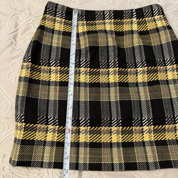 Grey Lab Size Small Plaid Mini Skirt Yellow Black High Waist Preppy Clueless - Picture 8 of 8